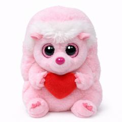 TY 6 inch Valentine Cheesecake plush toy holding red heart