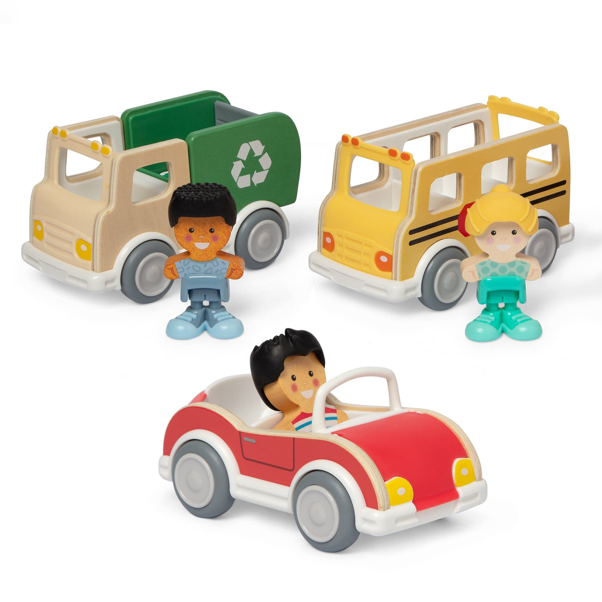 Melissa & Doug Cheery Lane Vehicles Set with 3 Figures, Ages 2+