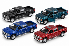 The Toy Network 5 Inch Die Cast Pull Back 2014 Chevy Silverado 1 Piece Random Color