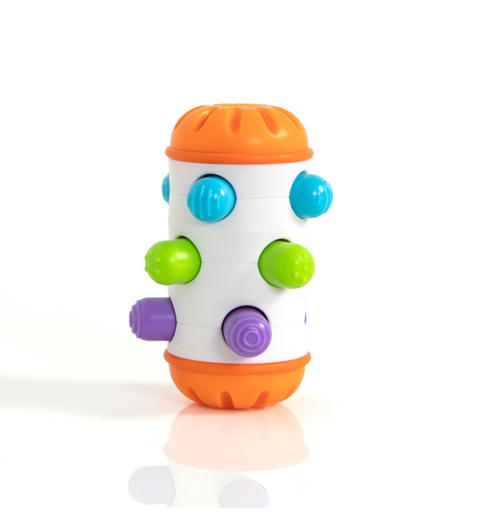 Fat Brain Toys Rolio Sensory Tummy Time Rattle Toy