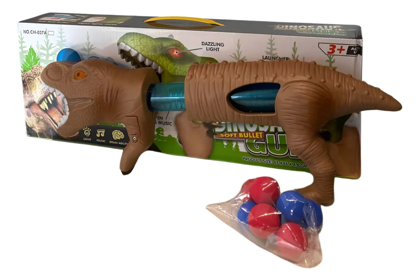 Dinosaur Dart Blaster Set with 8 Soft Darts