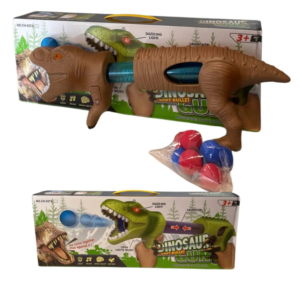 Dinosaur Dart Blaster Set with 8 Soft Darts