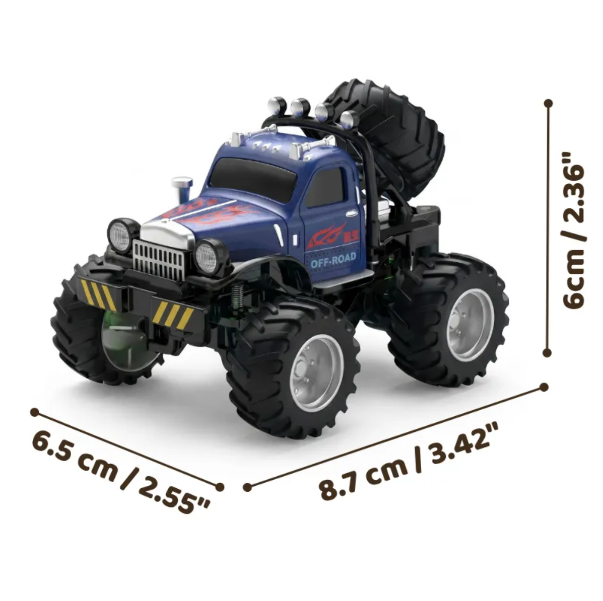 Toy Network Hyper Drive Mini RC Retro Truck 1 64 Scale Vehicle