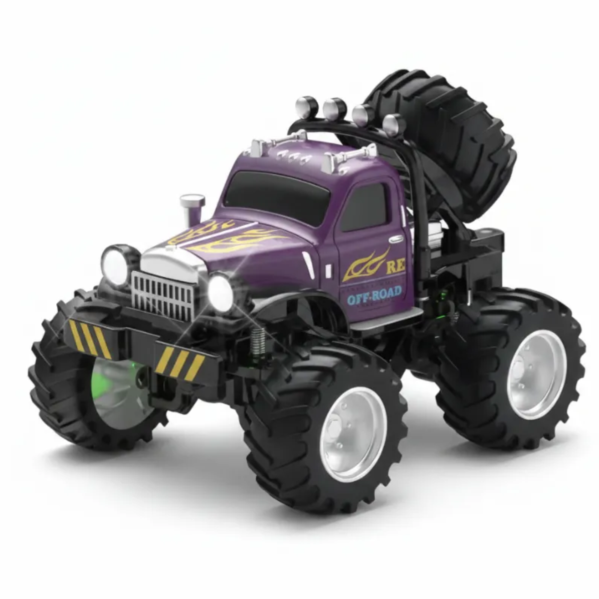 Toy Network Hyper Drive Mini RC Retro Truck 1 64 Scale Vehicle Purple