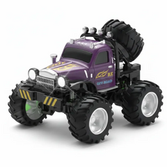 Toy Network Hyper Drive Mini RC Retro Truck 1 64 Scale Vehicle Purple