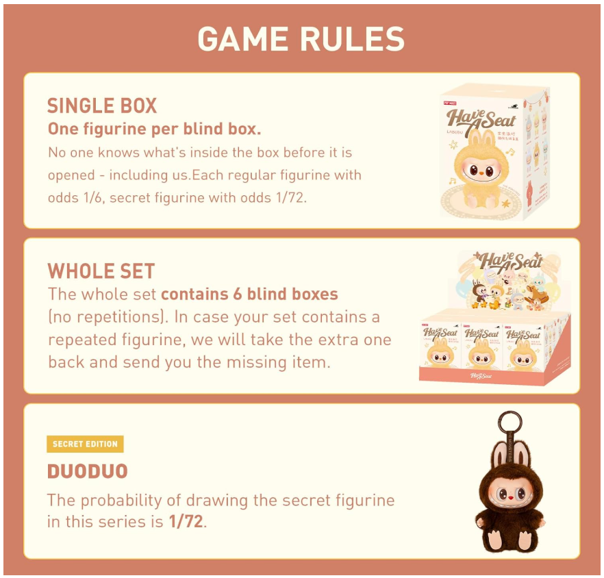 POP MART The Monsters – Have a Seat Vinyl Plush Blind Box (Random Design Collectible Figure)