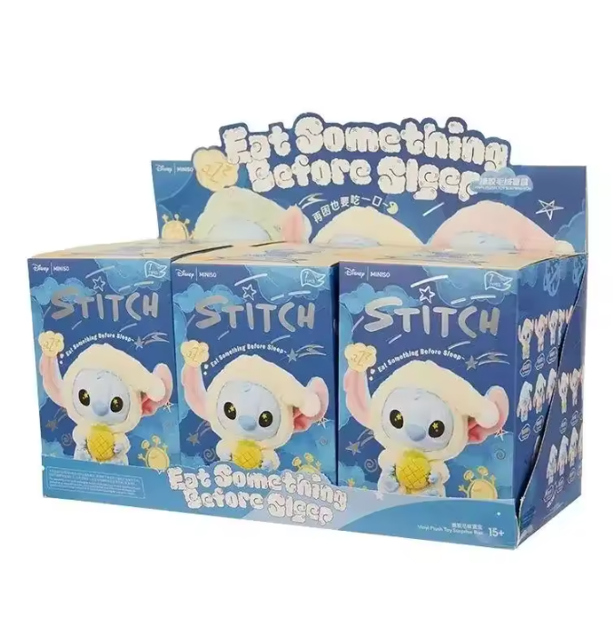 Disney Stitch Before Sleep Series 15cm Blind Box Plush Doll Keychain (Random Design Collectible Plush Toy)
