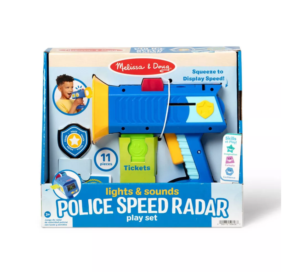 Melissa & Doug Police Speed Radar and Voice-Changing Megaphone Pretend Play Set