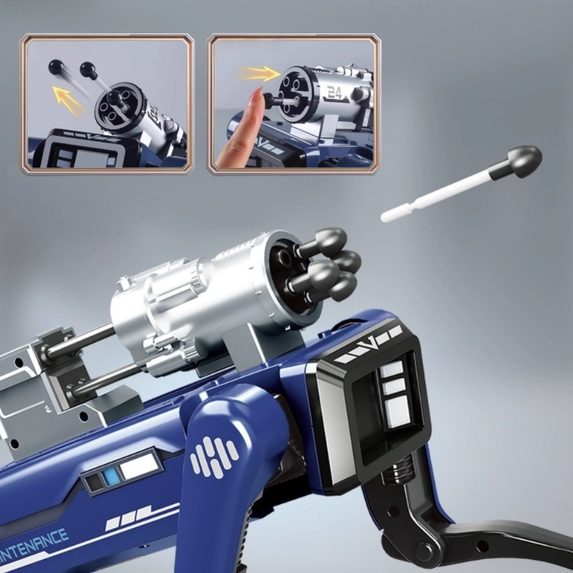 Smart Robot Dog with Remote Control, Voice Commands & Dart Launcher