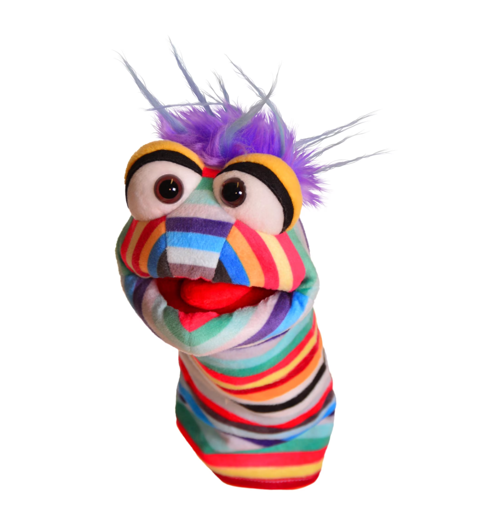 THiN AiR Brands Living Puppets Pocky 10 Inch Colorful Sock Hand Puppet