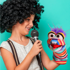 THiN AiR Brands Living Puppets Pocky 10 Inch Colorful Sock Hand Puppet