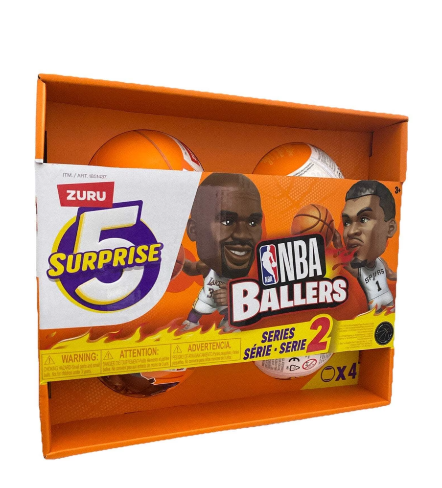 ZURU 5 Surprise NBA Ballers Series 2 4 Pack Mystery Capsule Set