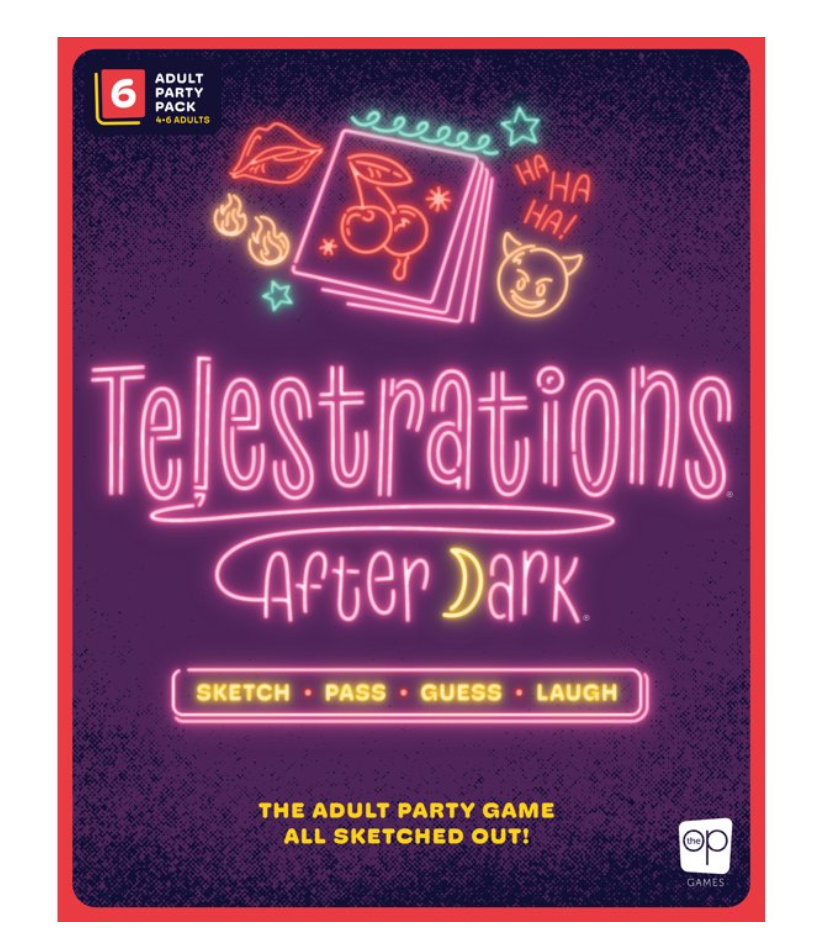 The Op Games Telestrations After Dark 6 Player Adult Party Game