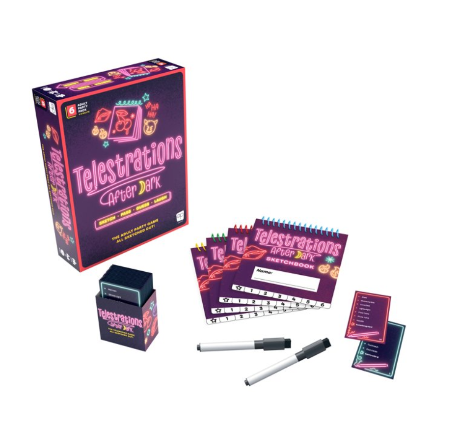 The Op Games Telestrations After Dark 6 Player Adult Party Game