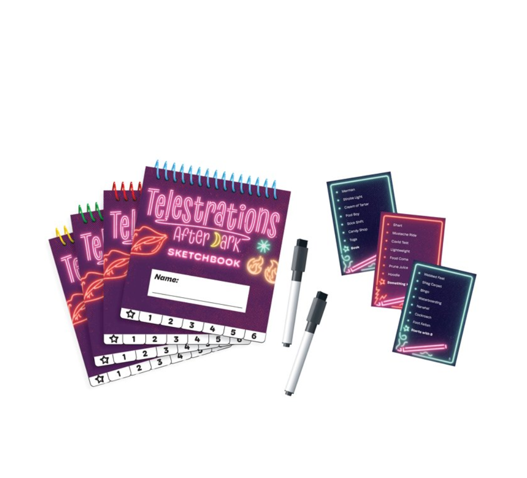 The Op Games Telestrations After Dark 6 Player Adult Party Game