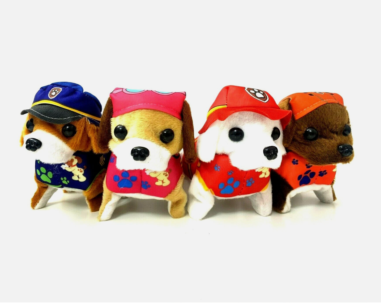 Dressed Electronic Plush Puppy Walking Barking Wagging Pet Toy