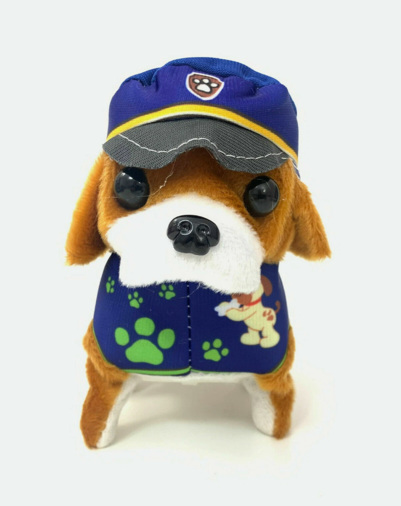 Dressed Electronic Plush Puppy Walking Barking Wagging Pet Toy