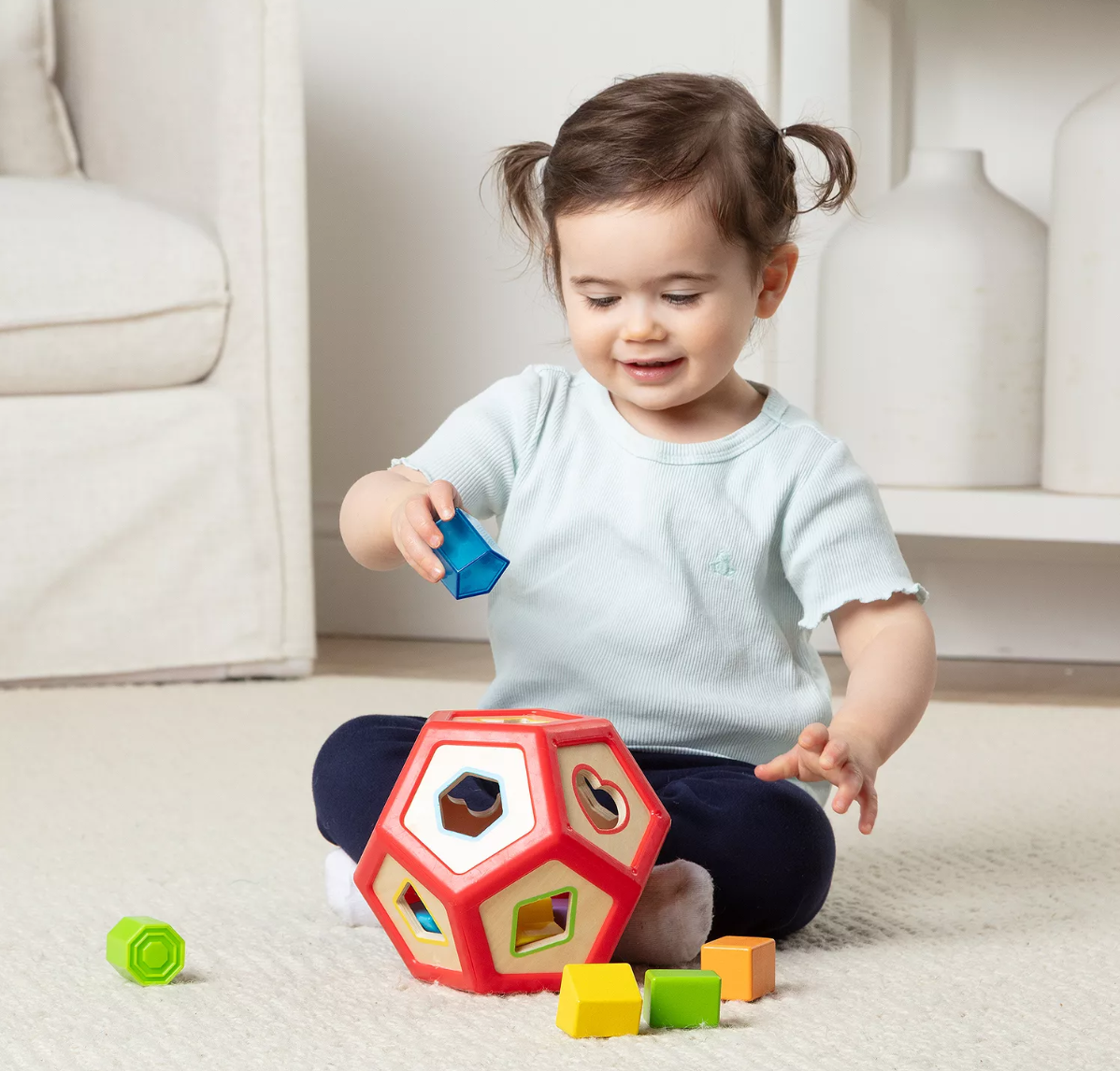 Melissa & Doug 12 Piece Dodecagon Shape Sorter Educational Toy Set