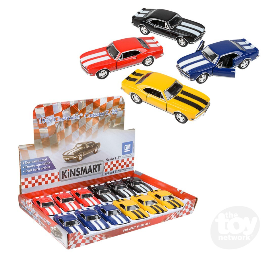 The Toy Network 5 Inch Die Cast Pull Back 1967 Chevy Camaro Z28