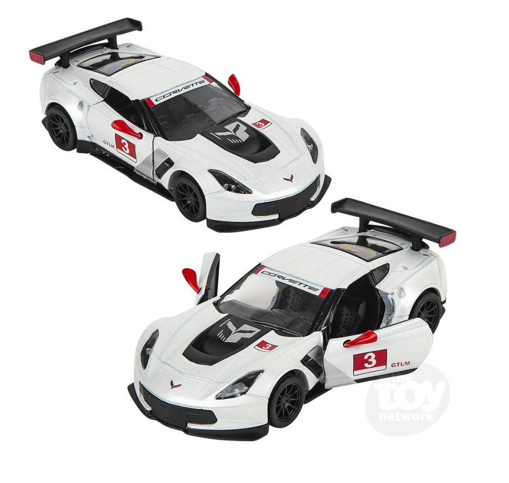 The Toy Network 5 Inch Die Cast 2016 Corvette C7R Race Car 1 Piece Random Color