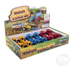 The Toy Network 3.75 Inch Pull Back Farm Tractor 1 Piece Random Color