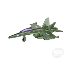 The Toy Network 4 Inch Die Cast Pullback Fighter Jet 1 Piece Random Color
