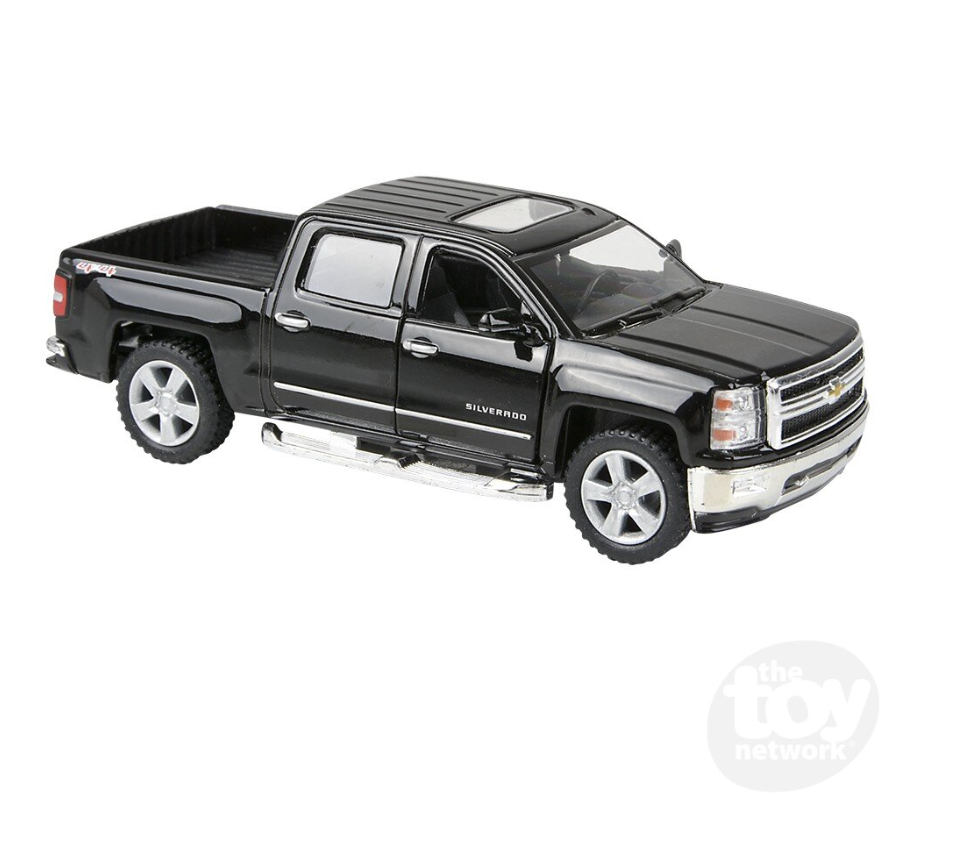 The Toy Network 5 Inch Die Cast Pull Back 2014 Chevy Silverado 1 Piece Random Color