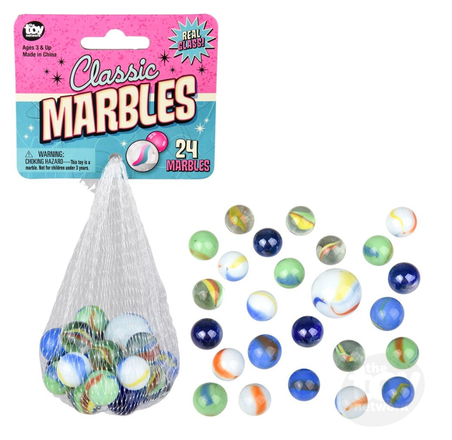 The Toy Network 24 Piece Marble Set Classic Game Toy