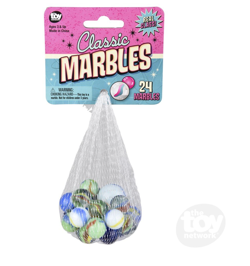 The Toy Network 24 Piece Marble Set Classic Game Toy