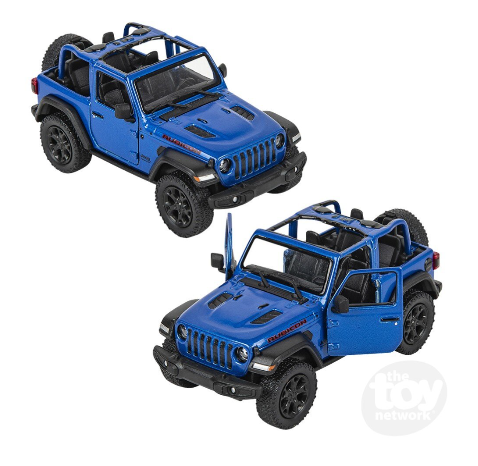 The Toy Network 5 Inch Die Cast Pull Back 2018 Jeep Wrangler Open Top