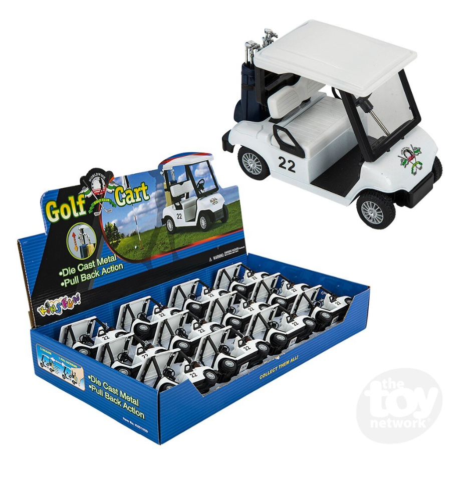 The Toy Network 5 Inch Die Cast Pull Back Golf Cart