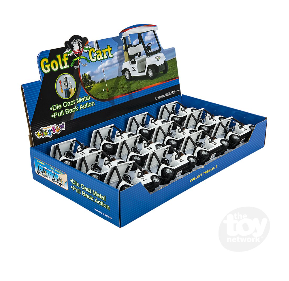 The Toy Network 5 Inch Die Cast Pull Back Golf Cart