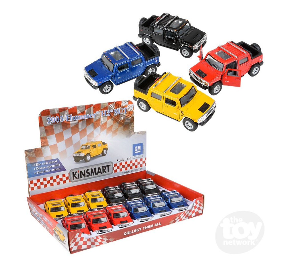 The Toy Network 5 Inch Hummer H2 SUT Pull Back 1 Piece Random Color