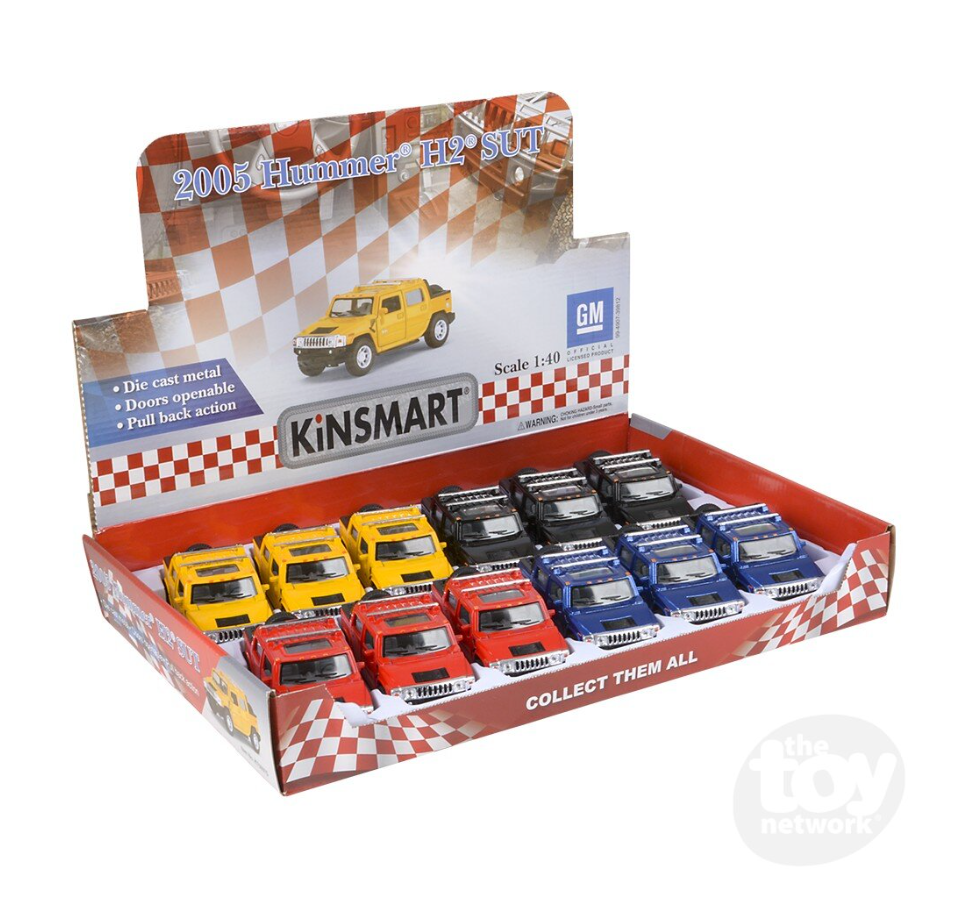 The Toy Network 5 Inch Hummer H2 SUT Pull Back 1 Piece Random Color