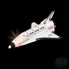 The Toy Network 6 Inch Die Cast Pull Back Space Shuttle with Lights