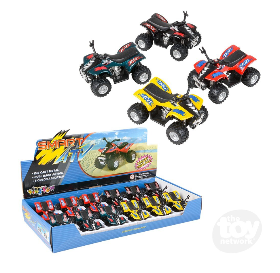 The Toy Network 3.75 Inch Die Cast Smart ATV 1 Piece Random Color