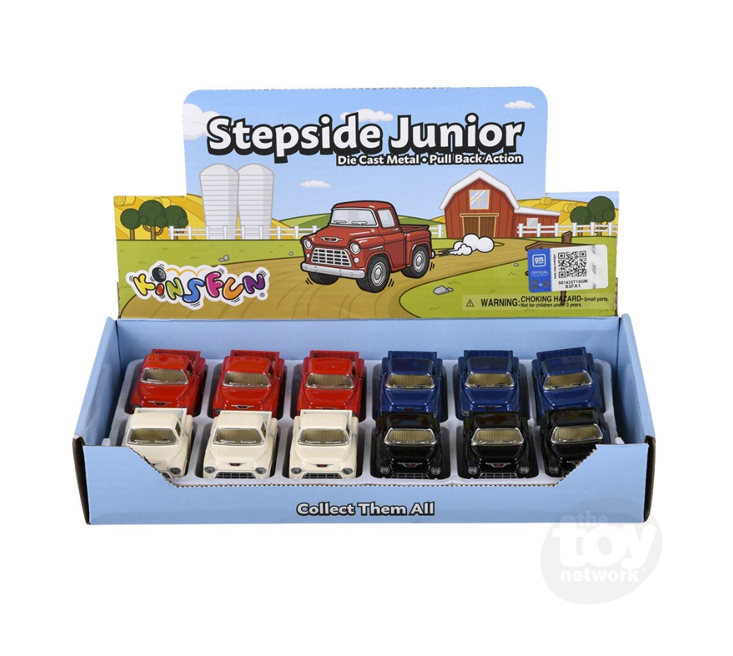 The Toy Network 2 Inch Die Cast Pull Back Mini Chevy Stepside 1 Piece Random Color