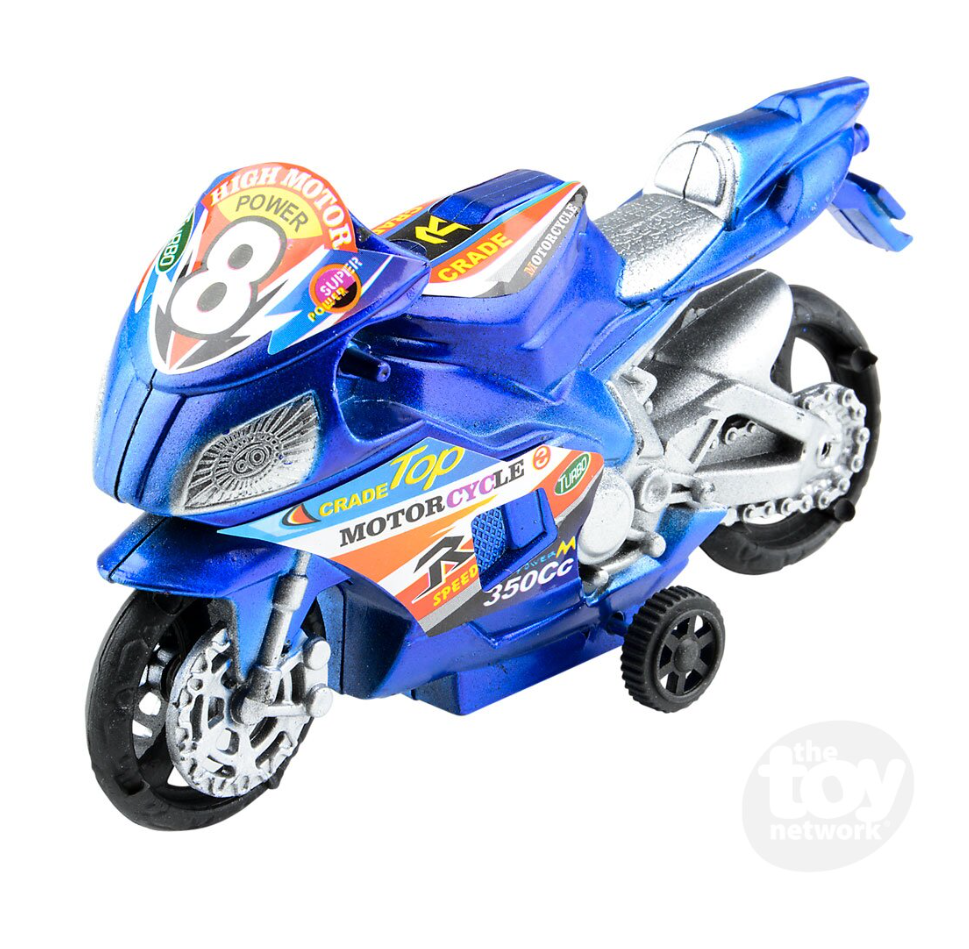 The Toy Network 4.25 Inch Pullback Motorcycle 1 Piece Random Color