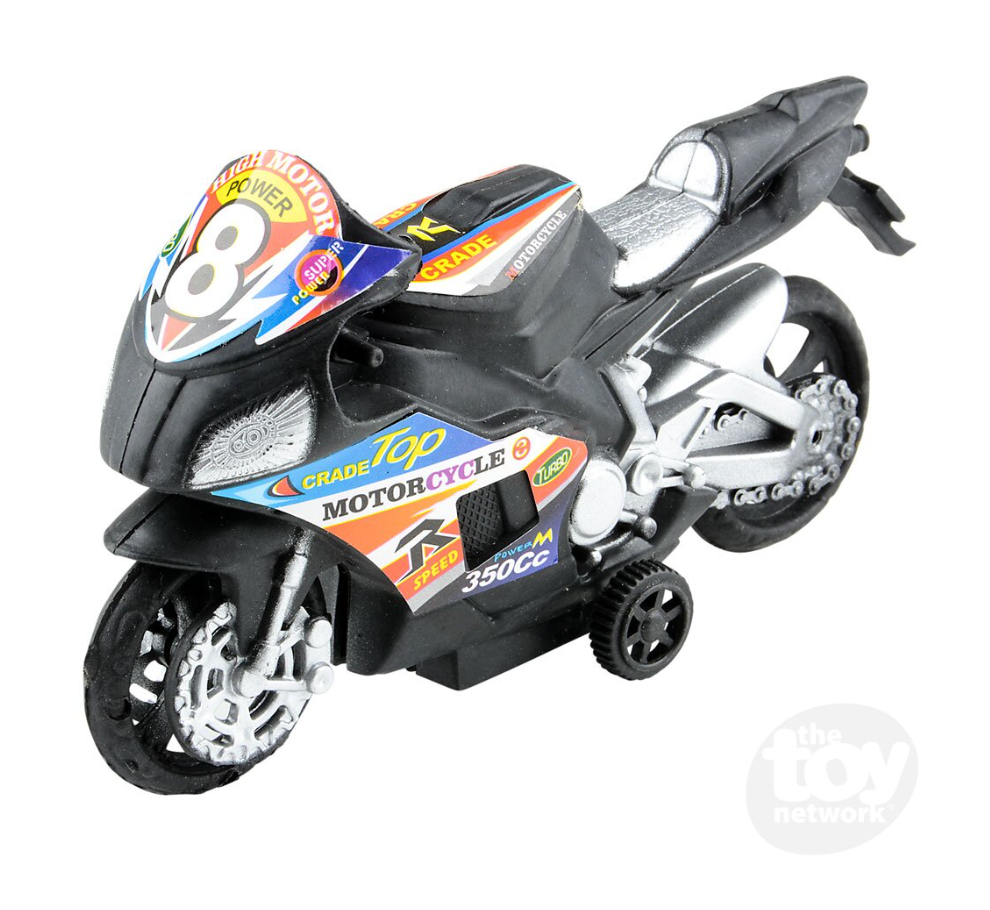 The Toy Network 4.25 Inch Pullback Motorcycle 1 Piece Random Color