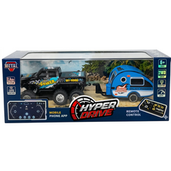 Thin Air Brands Mini RC 6 Wheel Truck and Trailer 1 64 Scale