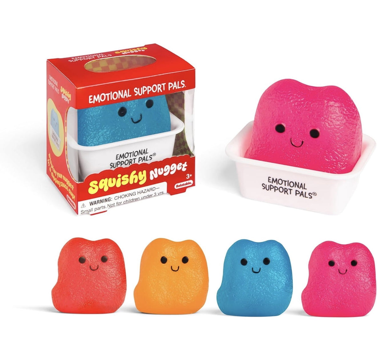 Emotional Support stress relief Pals Squishy Nugget massage balls 1 Count, 2.5 inch
