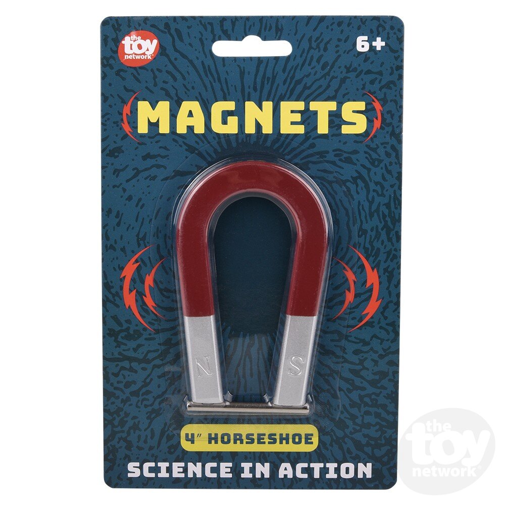 The Toy Network 4 Inch Metal Horseshoe Magnet Science Toy