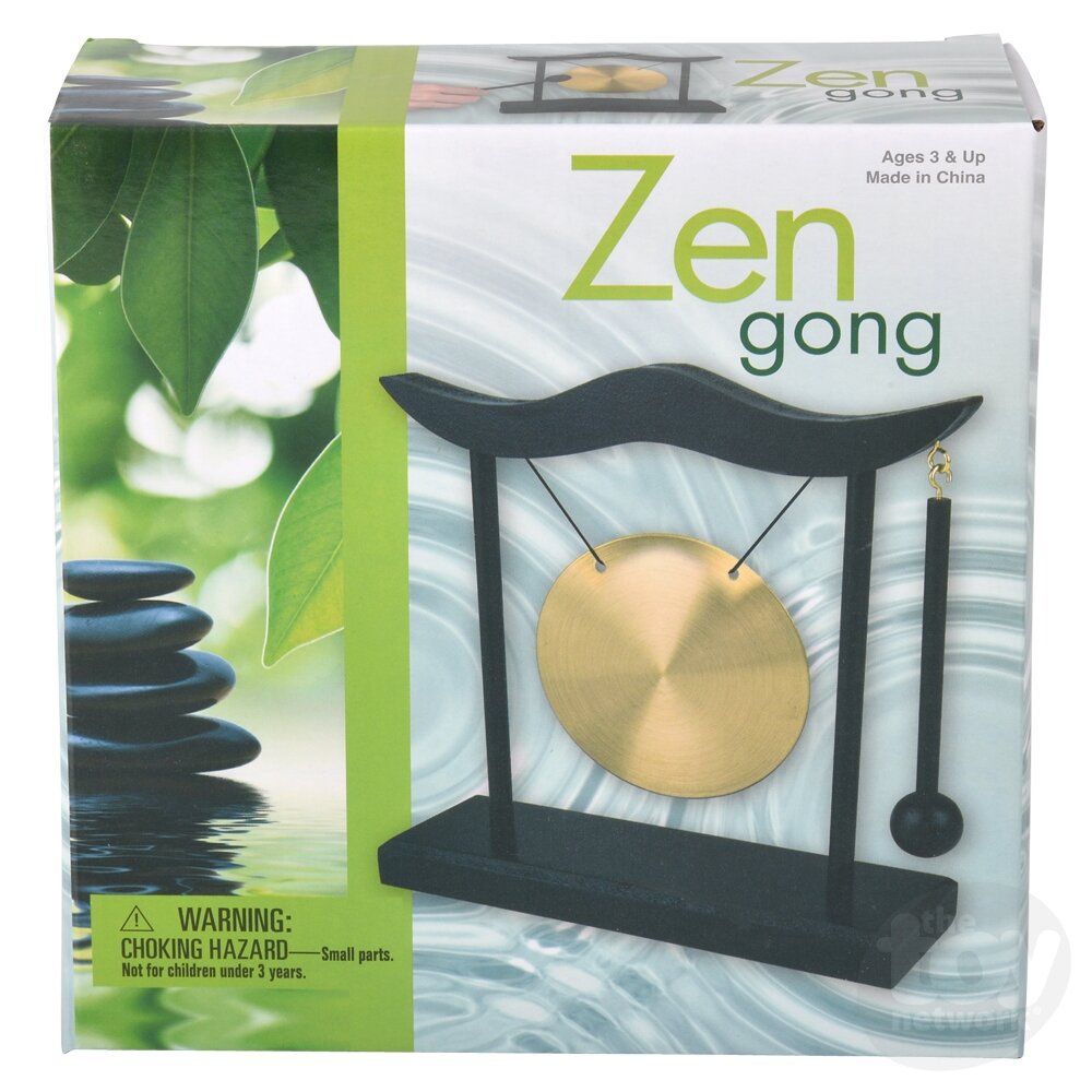 The Toy Network 6.3 Inch Mini Zen Table Gong with Drumstick