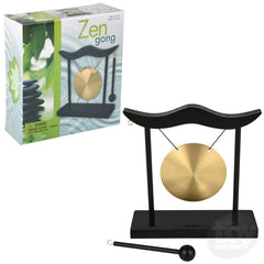 The Toy Network 6.3 Inch Mini Zen Table Gong with Drumstick