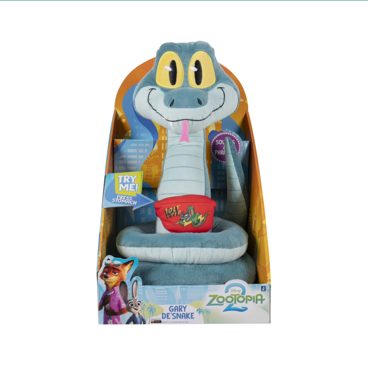 Disney Zootopia Gary De’Snake 10-inch interactive plush toy with sound feature
