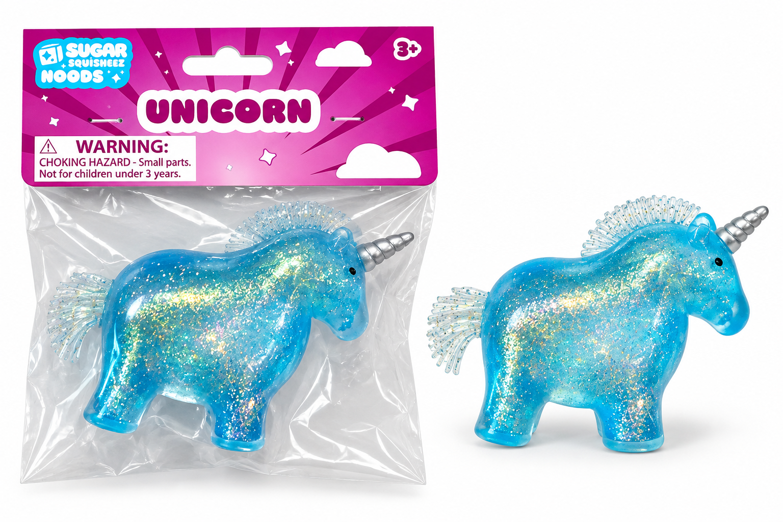 Toysmith Sugar Squishmee Noods Unicorn Squishy Toy 1 Piece Random Color