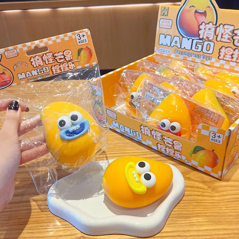 Big-Eyed Funny Mango Squishy Sensory Fidget Toy