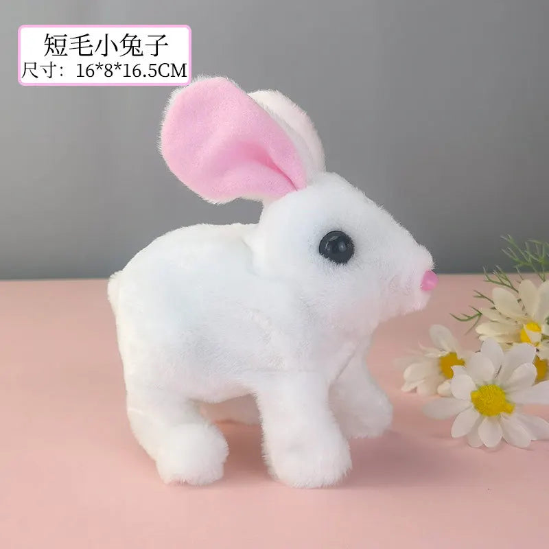 TOYSPI Hopping Rabbit 7 Inch Interactive Electronic Plush Toy