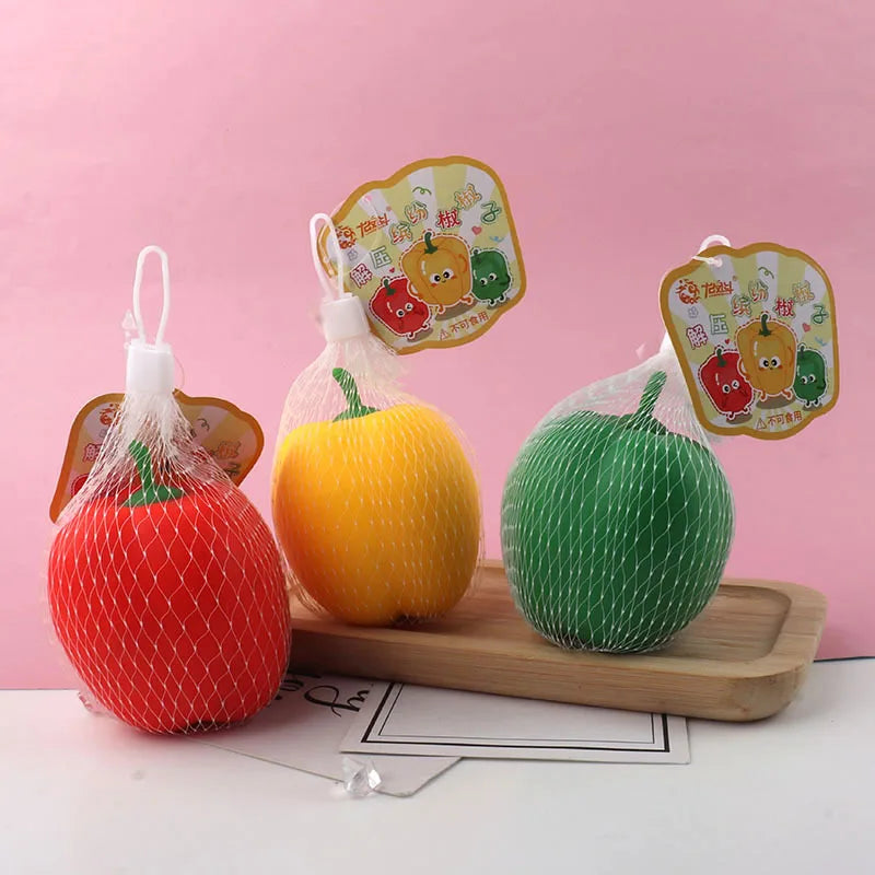 Colorful Chili Pepper Squishy Soft Sensory Fidget Toy
