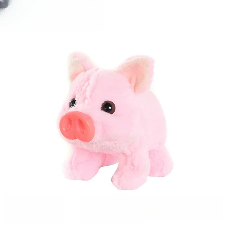 TOYSPI Cute Little Pig Running and Barking Electronic Plush Toy